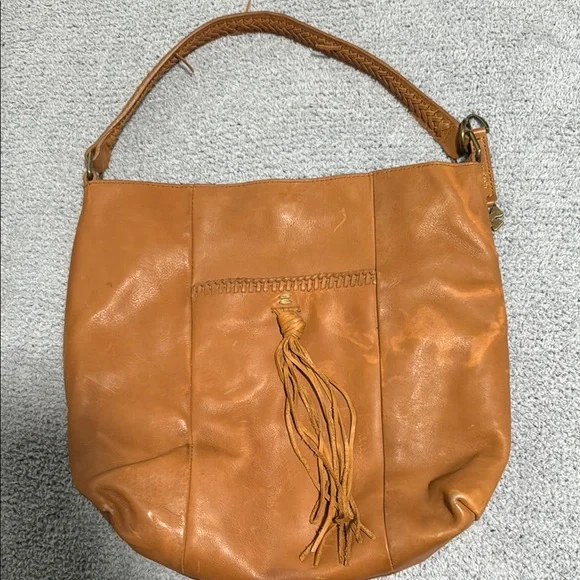 Tan Leather Shoulder Bag lucky brand - Picture 1 of 6
